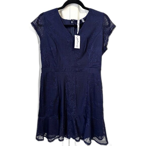 ny collection Dresses & Skirts - NY Colletion Navy Blue Dress Size PL Petite Large NWT